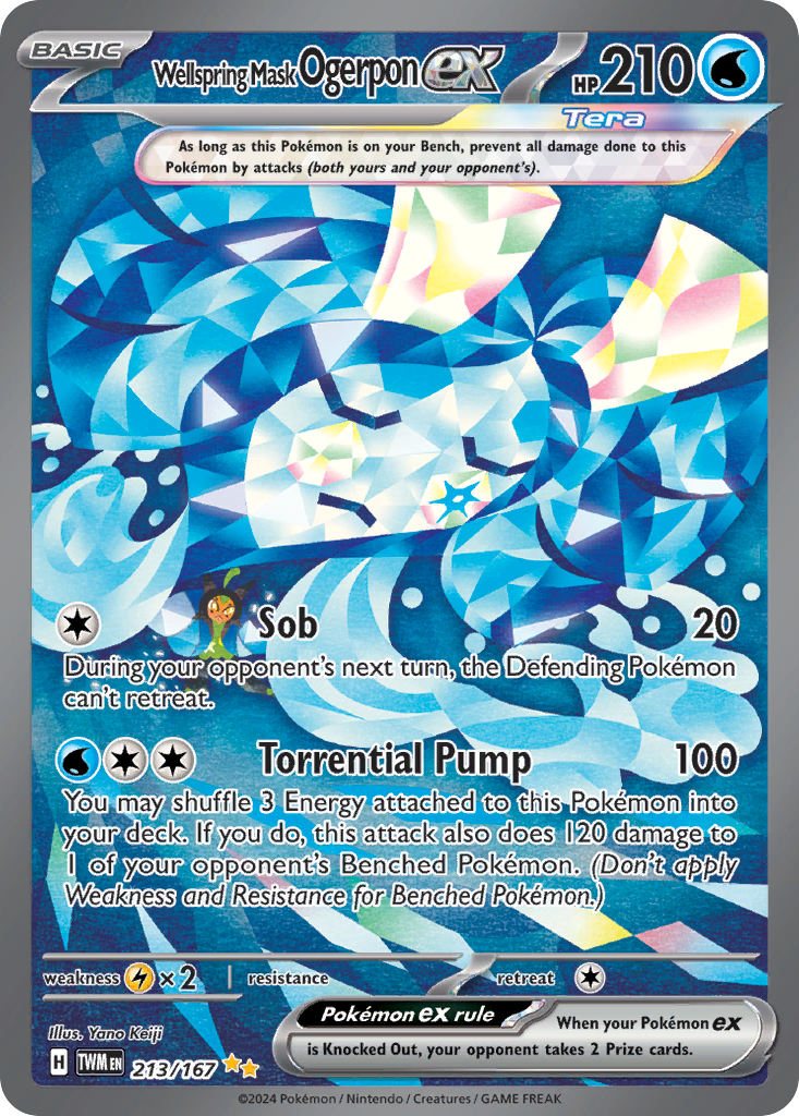 Wellspring Mask Ogerpon ex — SV06: Twilight Masquerade #213/167