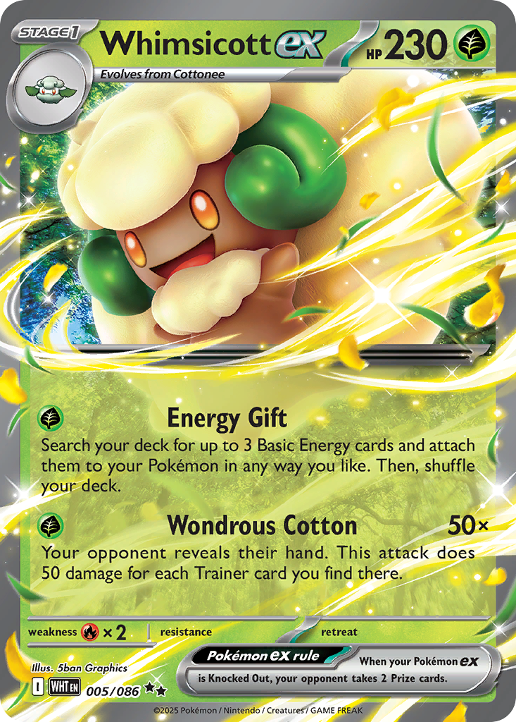 Whimsicott ex — SV: White Flare #005/086