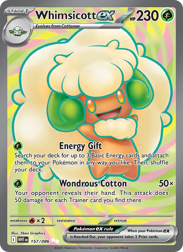 Whimsicott ex — SV: White Flare #157/086
