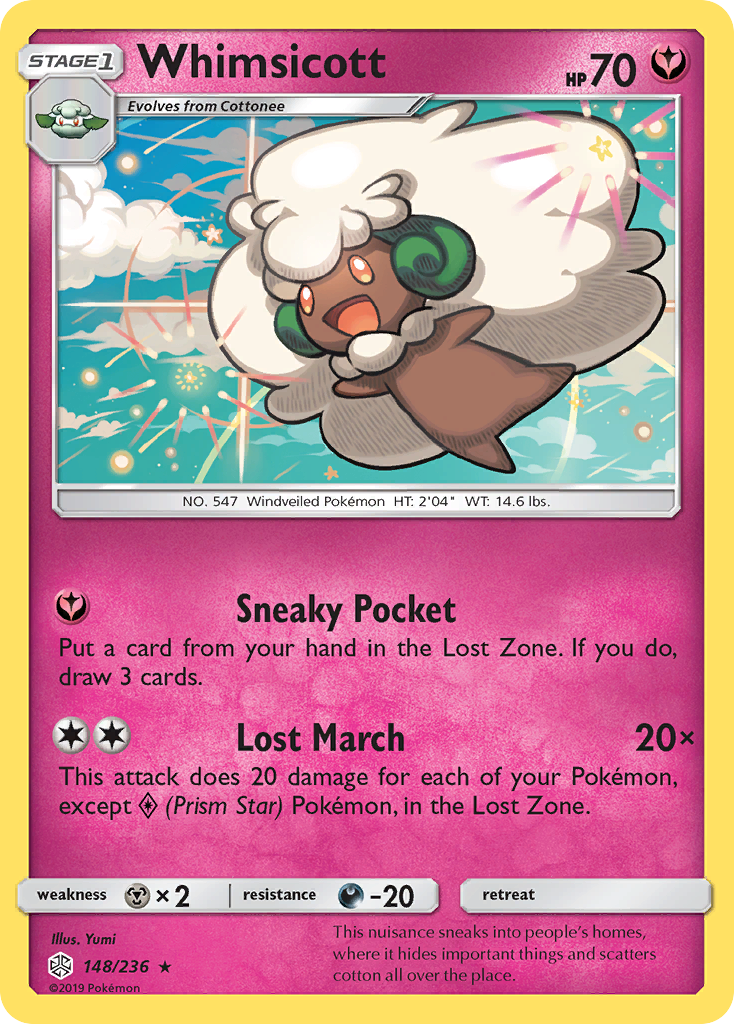 Whimsicott — SM - Cosmic Eclipse #148/236