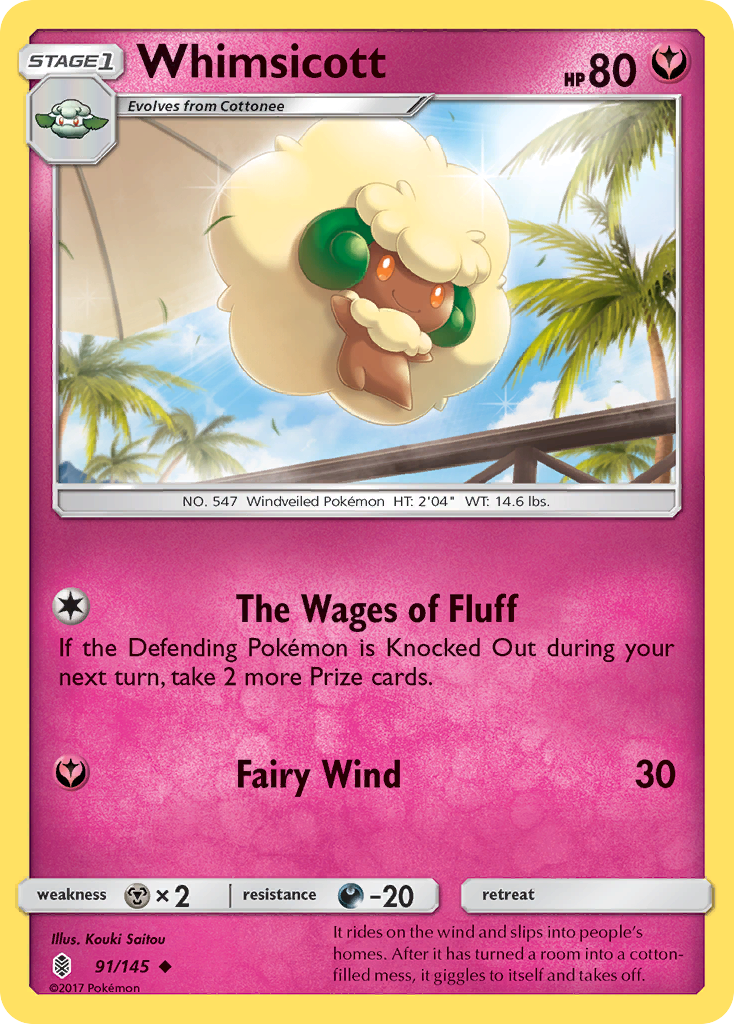 Whimsicott — SM - Guardians Rising #91/145