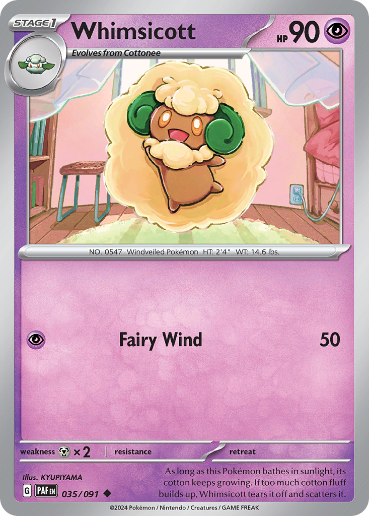 Whimsicott — SV: Paldean Fates #035/091