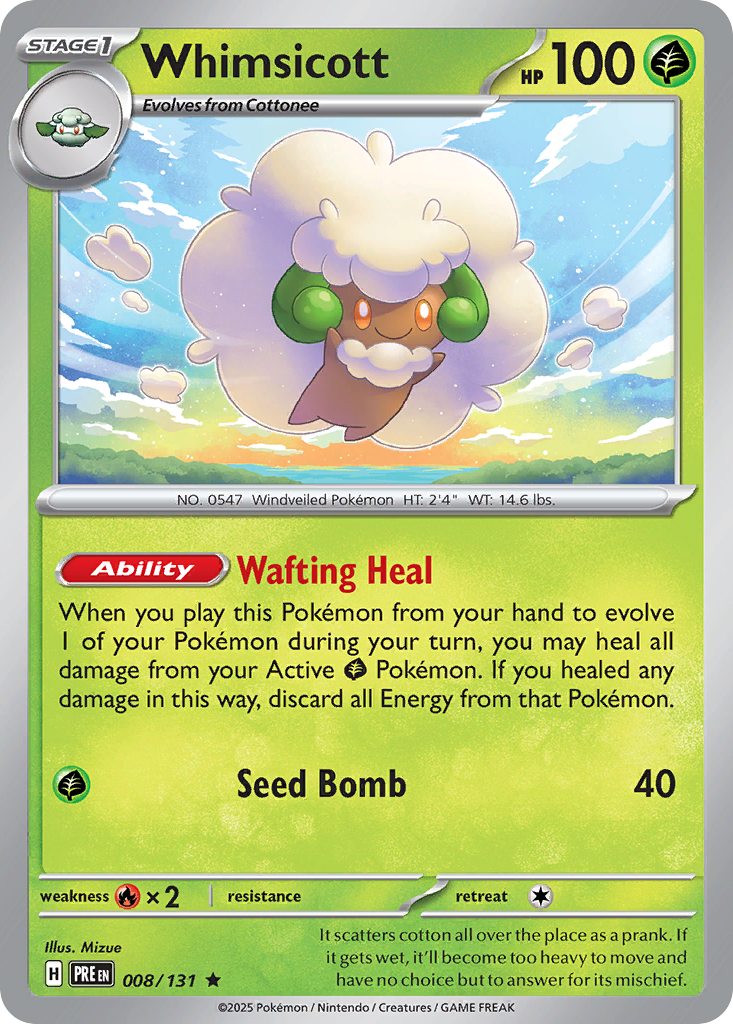 Whimsicott — SV: Prismatic Evolutions #008/131