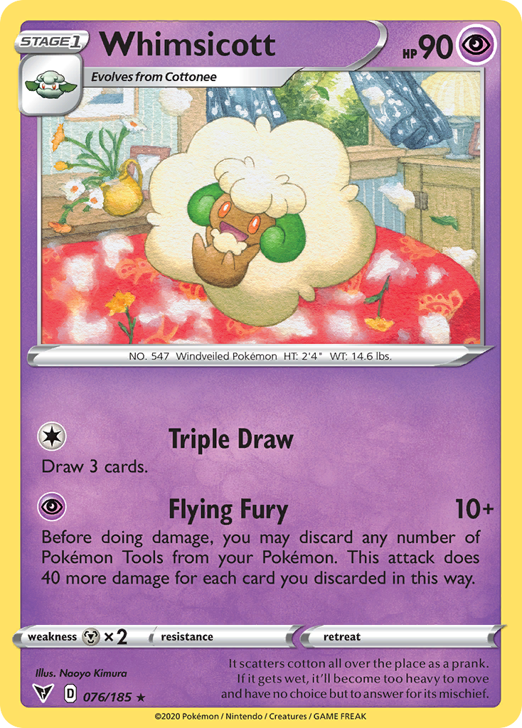 Whimsicott — SWSH04: Vivid Voltage #076/185