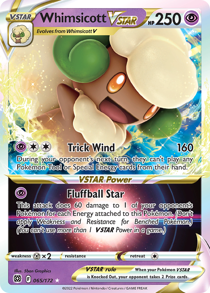 Whimsicott VSTAR — SWSH09: Brilliant Stars #065/172