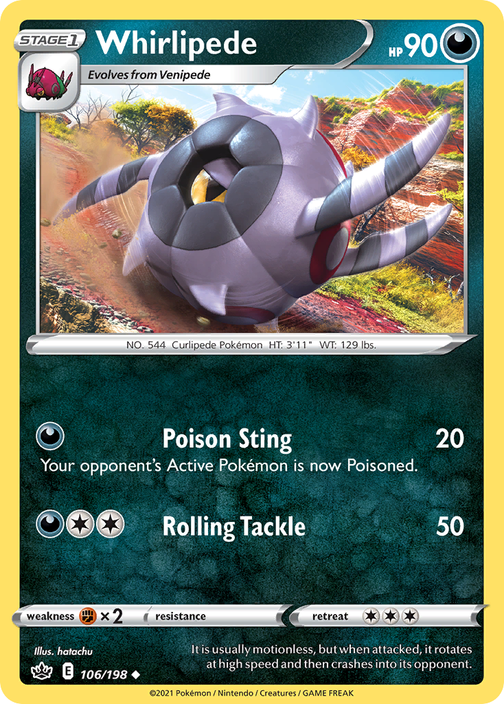 Whirlipede — SWSH06: Chilling Reign #106/198