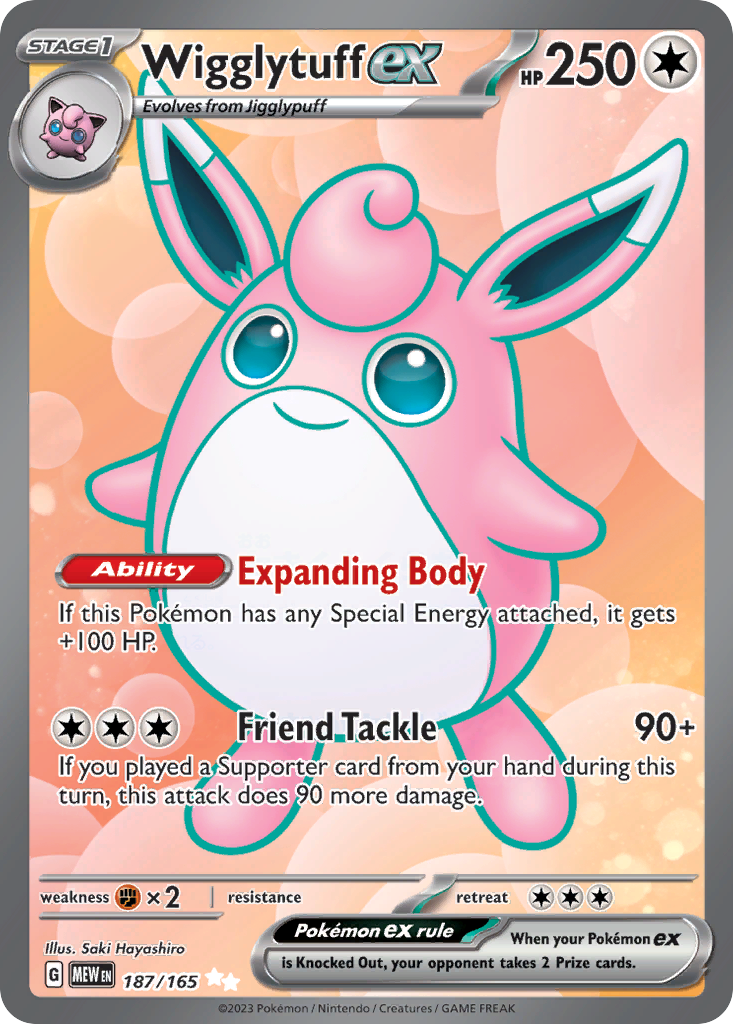 Wigglytuff ex — SV: Scarlet & Violet 151 #187/165