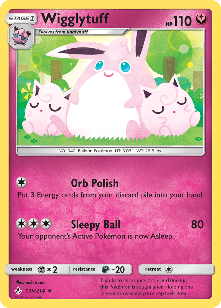 Wigglytuff — SM - Unbroken Bonds #135/214