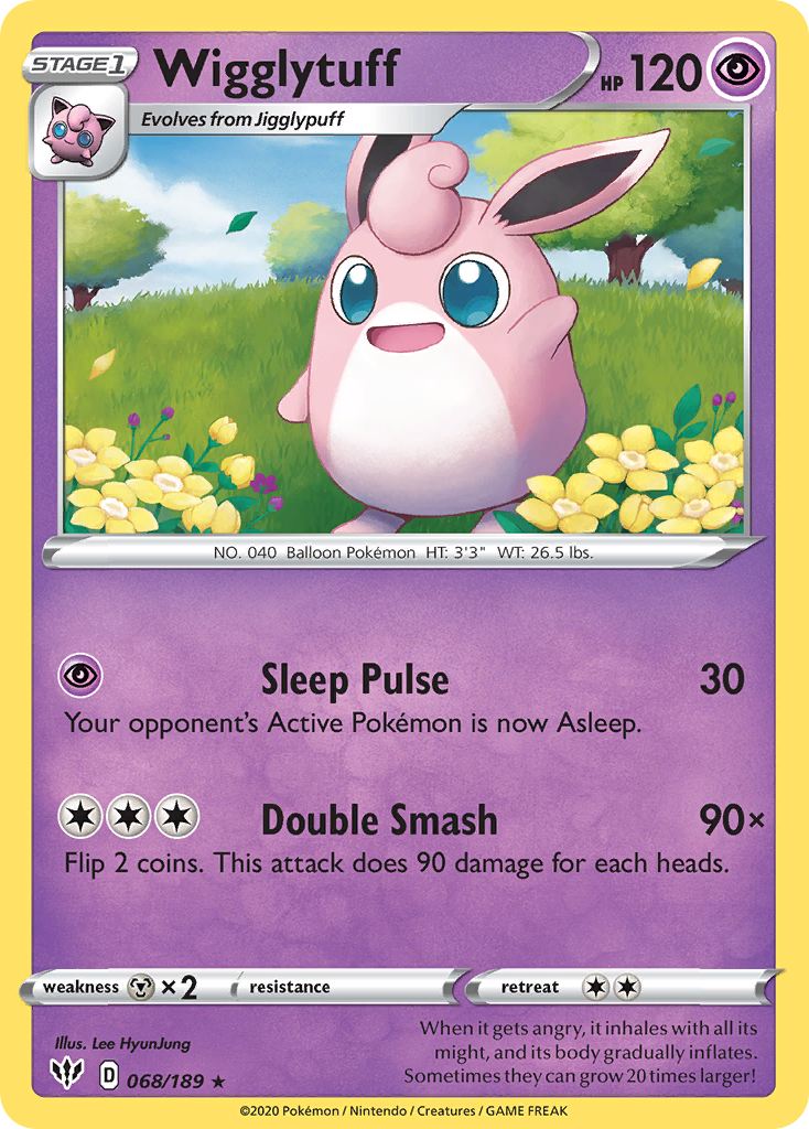 Wigglytuff — SWSH03: Darkness Ablaze #068/189