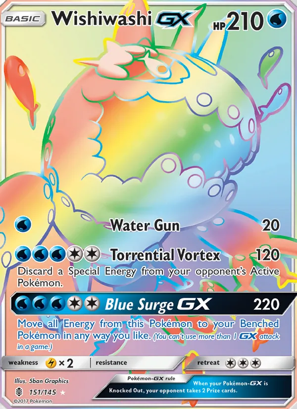 Wishiwashi GX (Secret) — SM - Guardians Rising #151/145