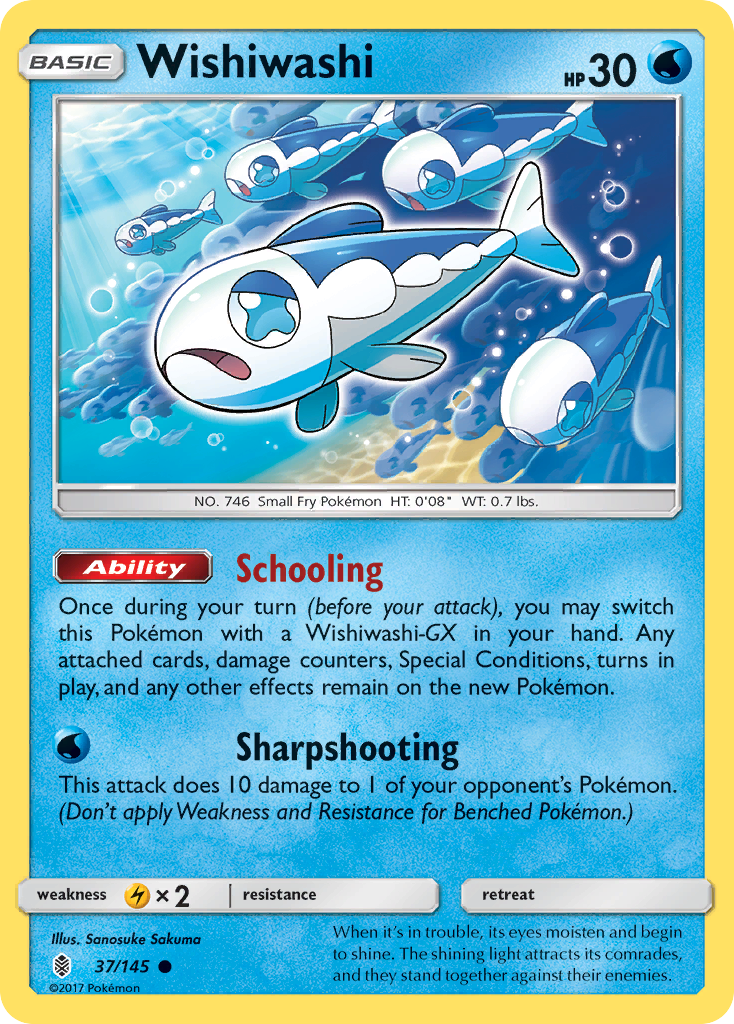 Wishiwashi — SM - Guardians Rising #37/145
