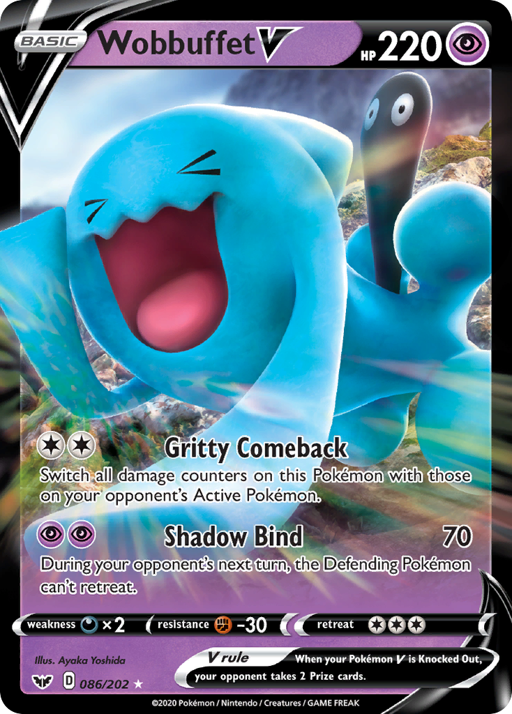 Wobbuffet V — SWSH01: Sword & Shield Base Set #086/202