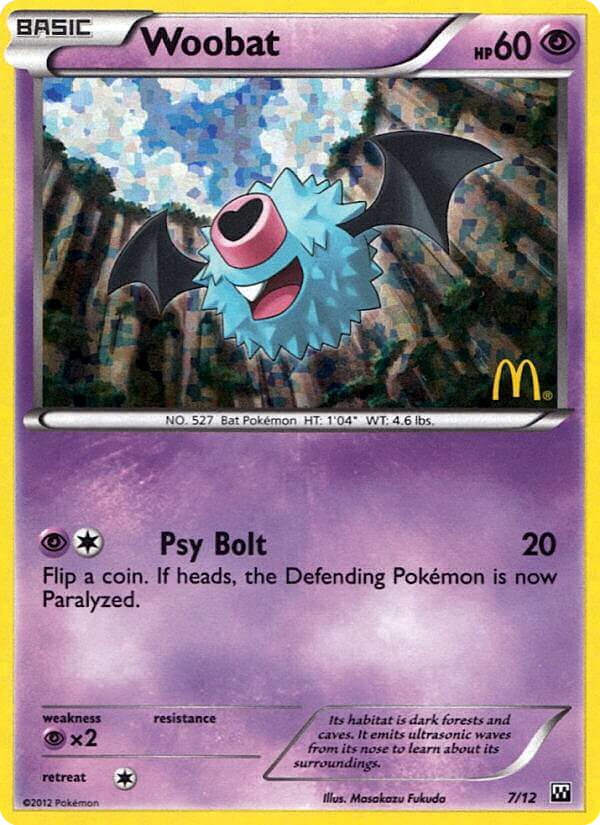 Woobat — McDonald's Promos 2012 #007/012