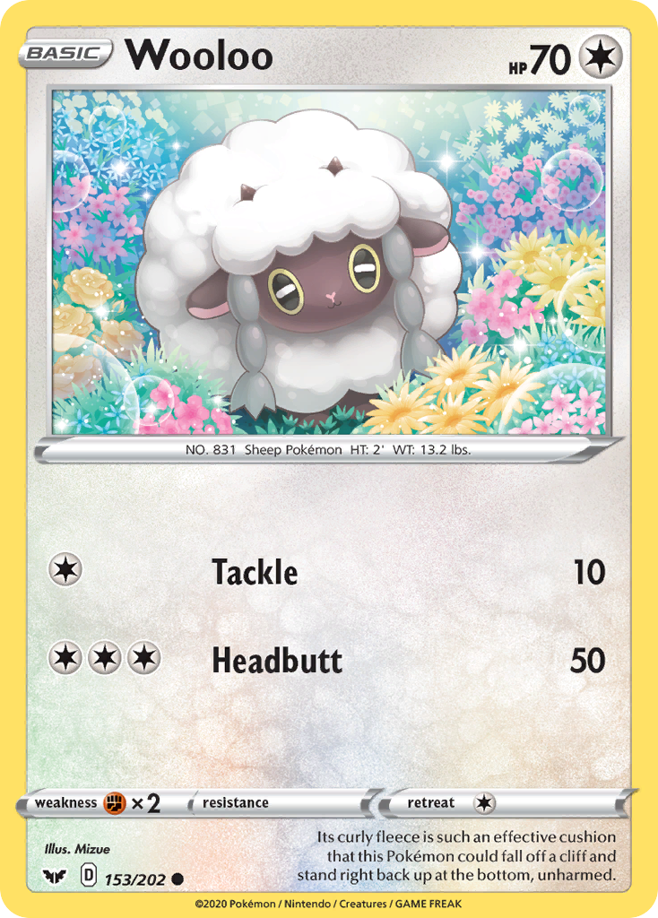 Wooloo (153) — SWSH01: Sword & Shield Base Set #153/202