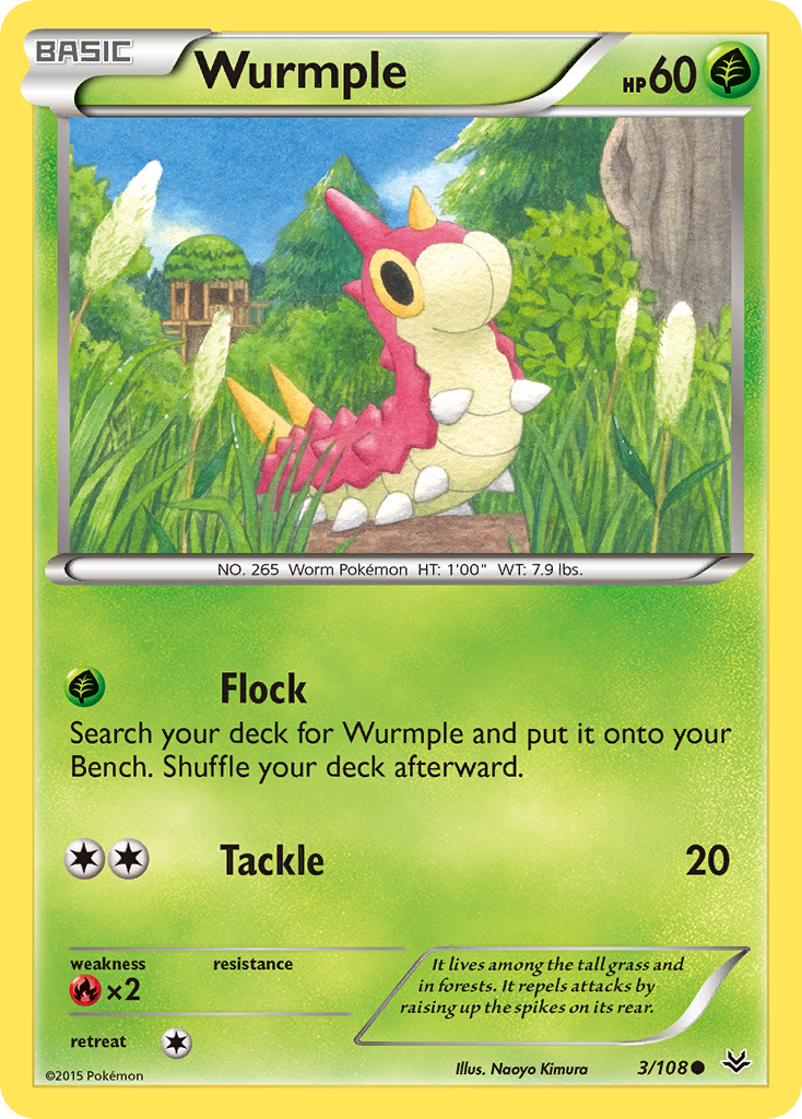 Wurmple — XY - Roaring Skies #3/108
