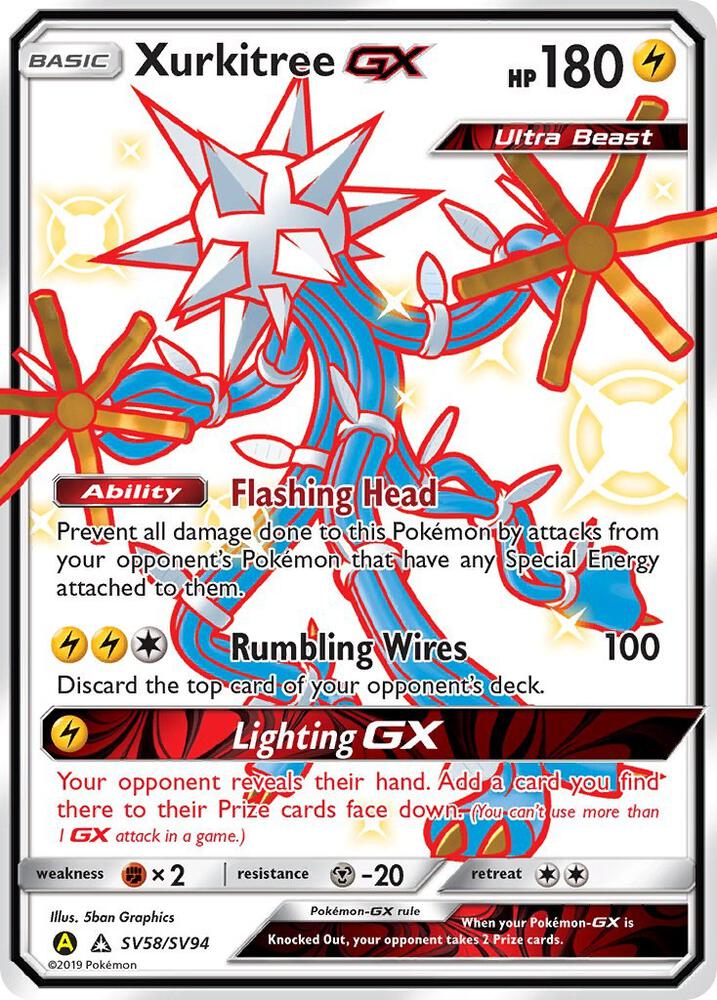 Xurkitree GX — Hidden Fates: Shiny Vault #SV58/SV94