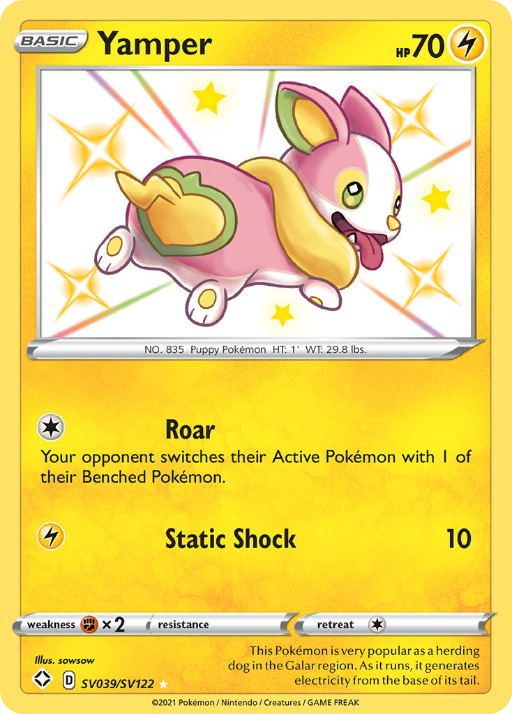 Yamper — Shining Fates: Shiny Vault #SV039/SV122