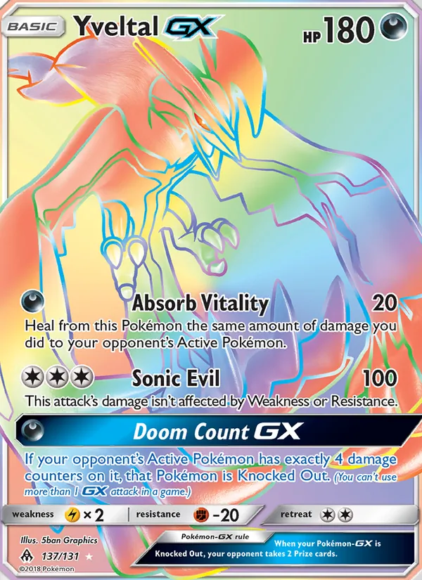 Yveltal GX (Secret) — SM - Forbidden Light #137/131