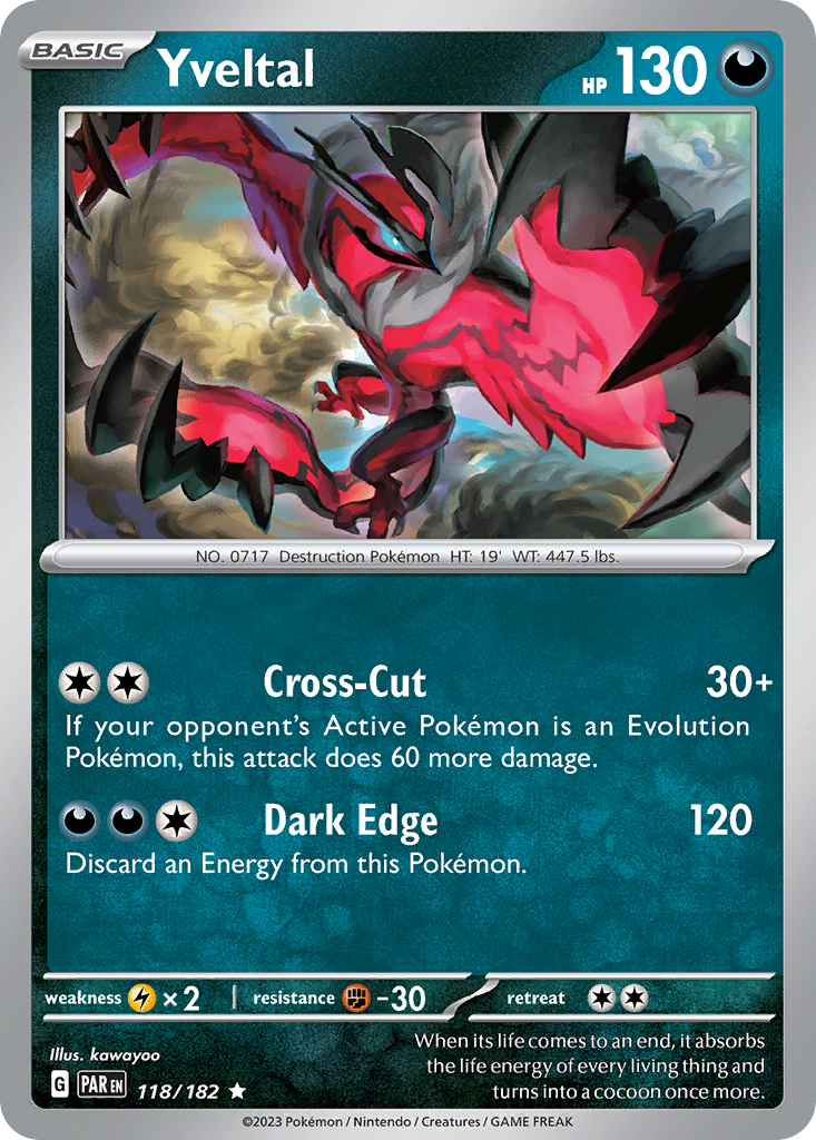 Yveltal — SV04: Paradox Rift #118/182