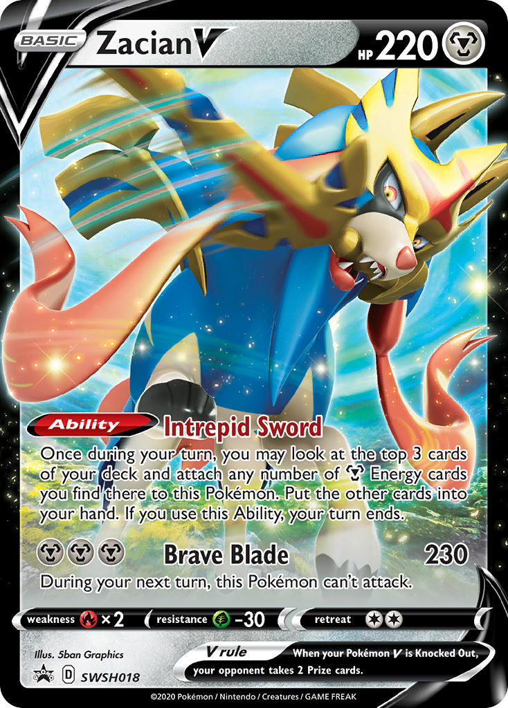 Zacian V — SWSH: Sword & Shield Promo Cards #SWSH018