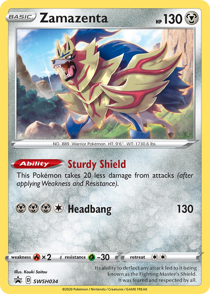 Zamazenta — SWSH: Sword & Shield Promo Cards #SWSH034