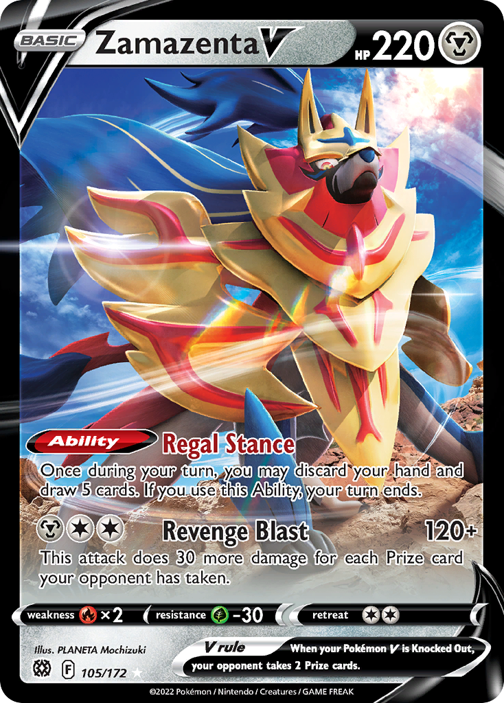 Zamazenta V — SWSH09: Brilliant Stars #105/172