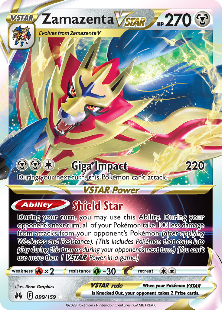 Zamazenta VSTAR — SWSH: Crown Zenith #099/159