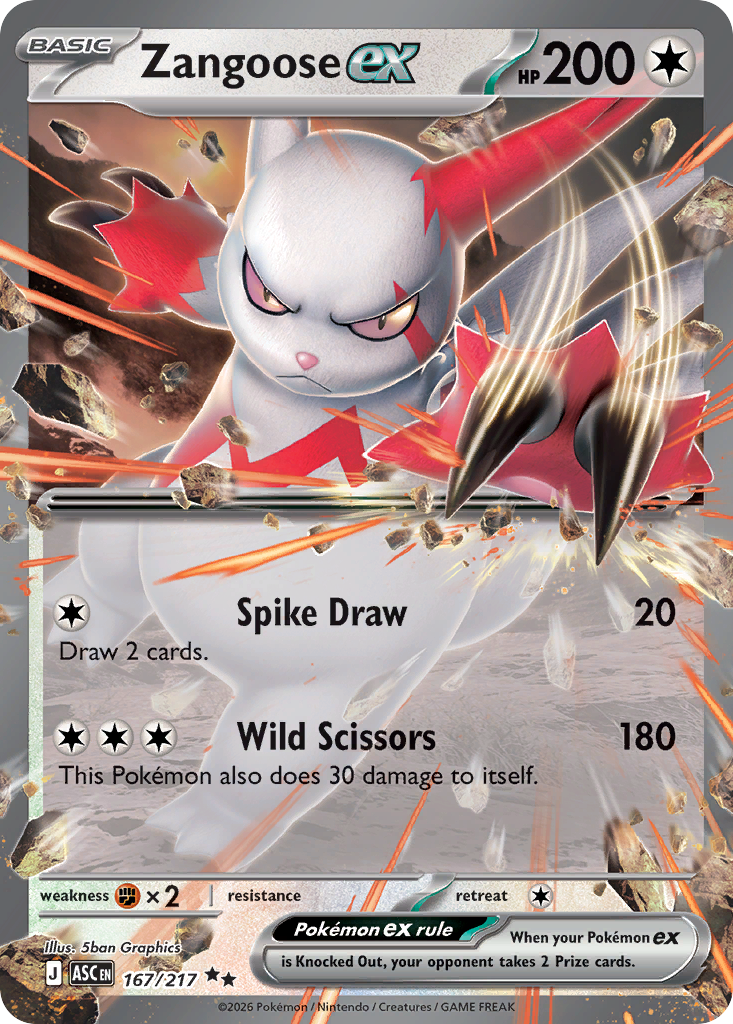 Zangoose ex — ME: Ascended Heroes #167/217