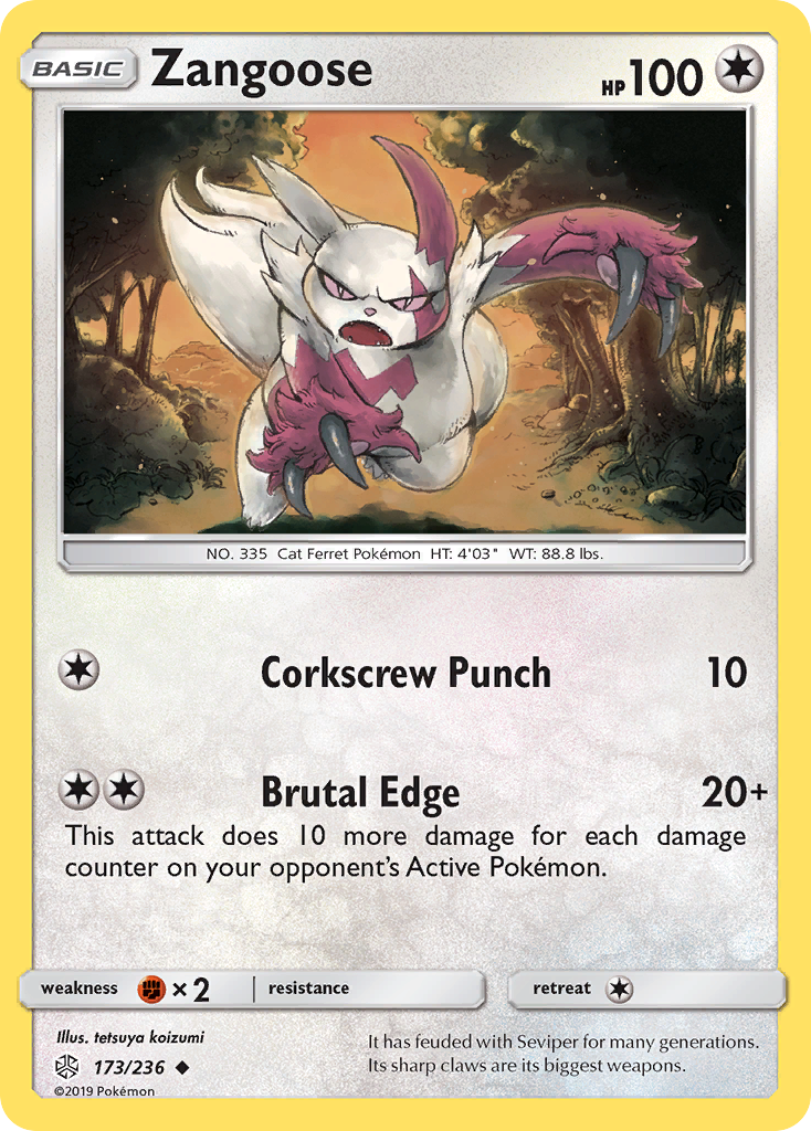 Zangoose — SM - Cosmic Eclipse #173/236