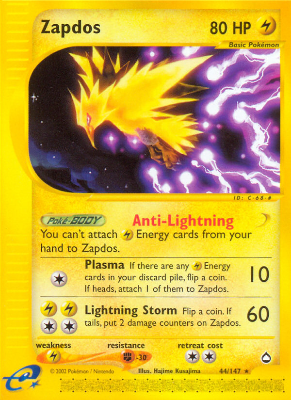 Zapdos — Aquapolis #044/147