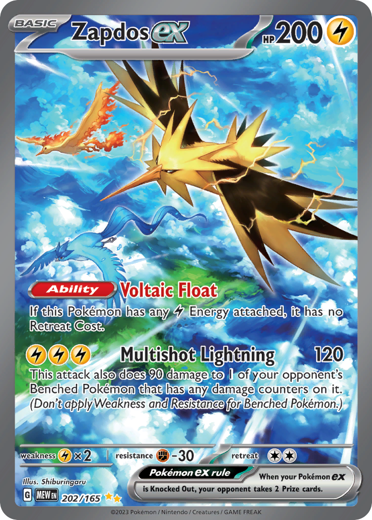 Zapdos ex — SV: Scarlet & Violet 151 #202/165