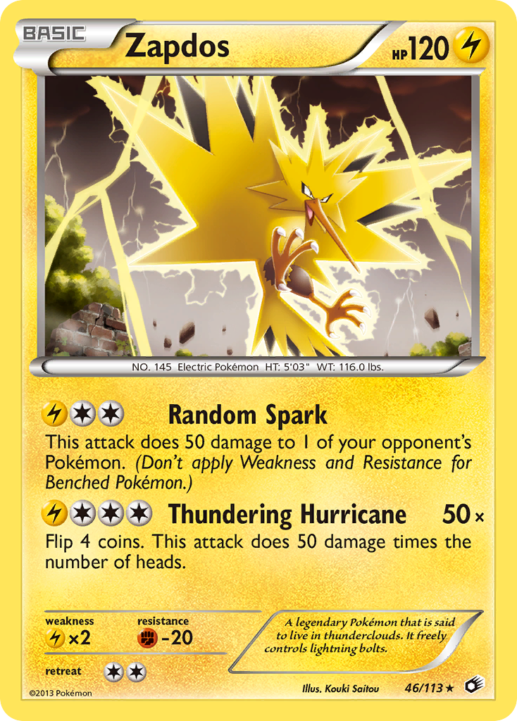 Zapdos — Legendary Treasures #46/113