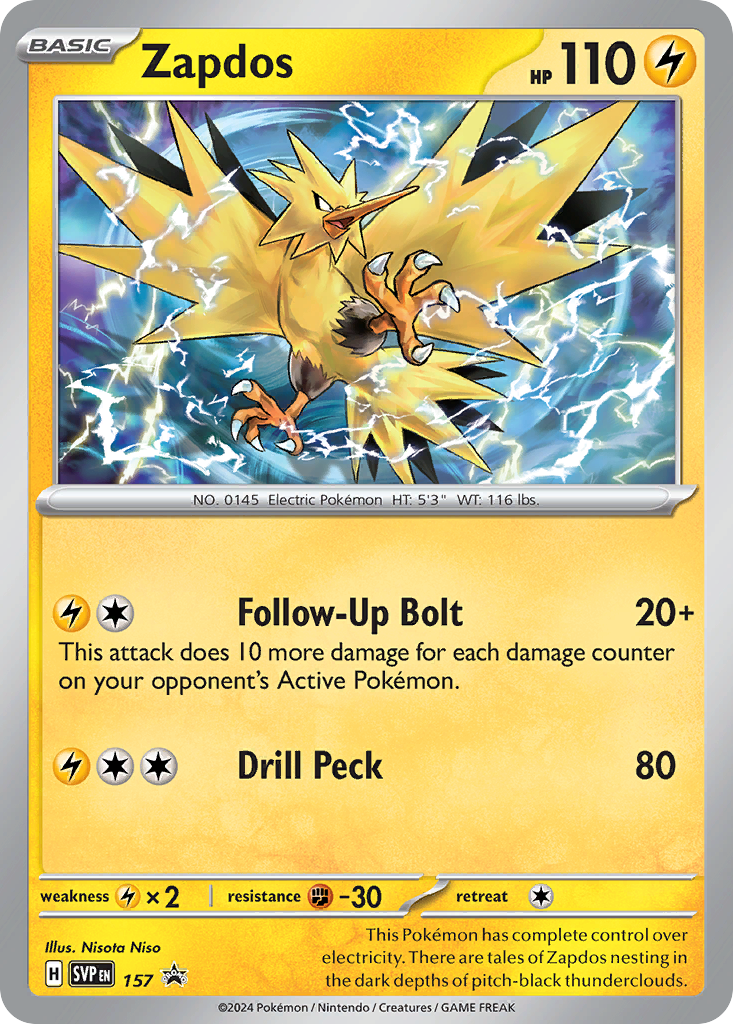 Zapdos — SV: Scarlet & Violet Promo Cards #157