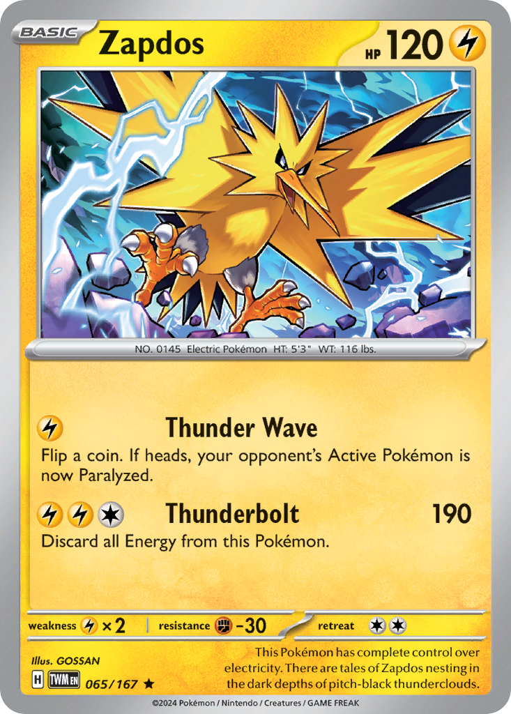 Zapdos — SV06: Twilight Masquerade #065/167