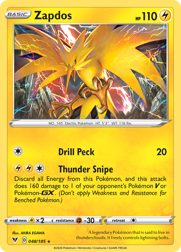 Zapdos — SWSH04: Vivid Voltage #048/185