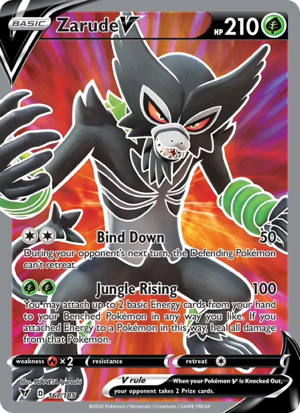 Zarude V (Full Art) — SWSH04: Vivid Voltage #167/185