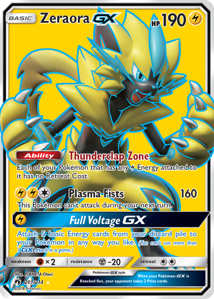 Zeraora GX (Full Art) — SM - Lost Thunder #201/214