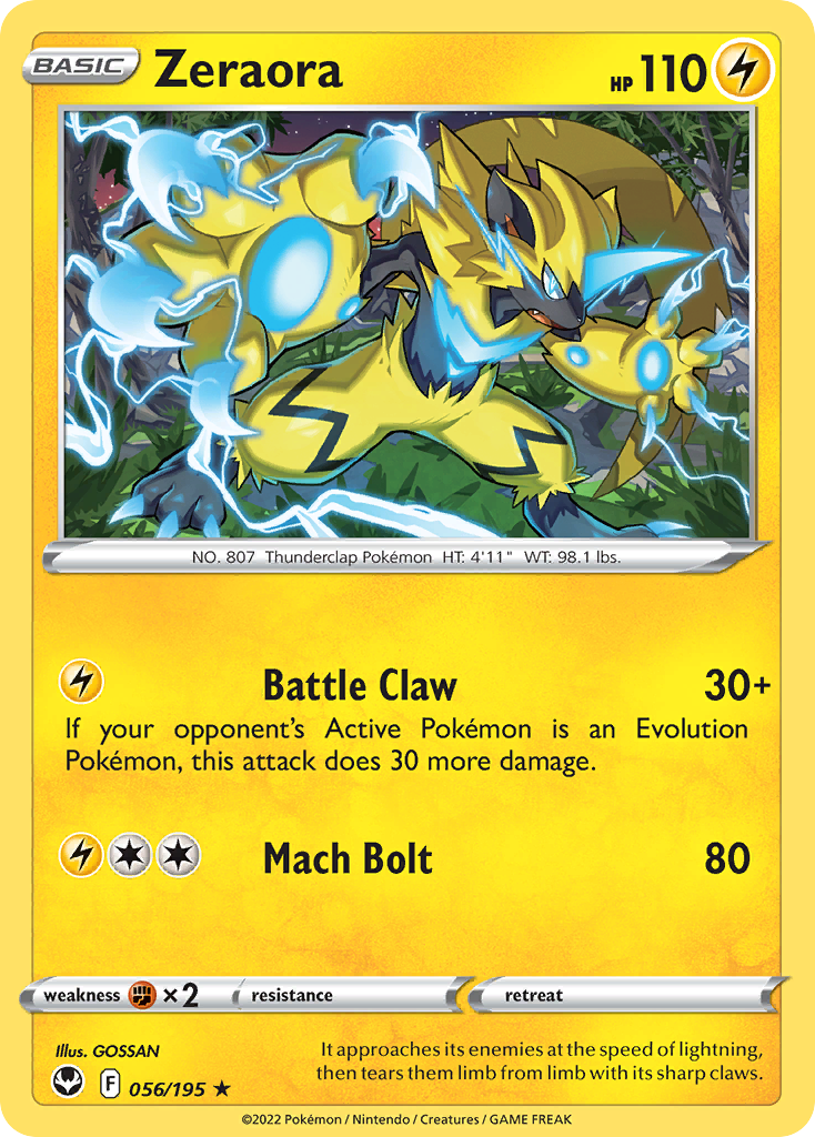 Zeraora — SWSH12: Silver Tempest #056/195