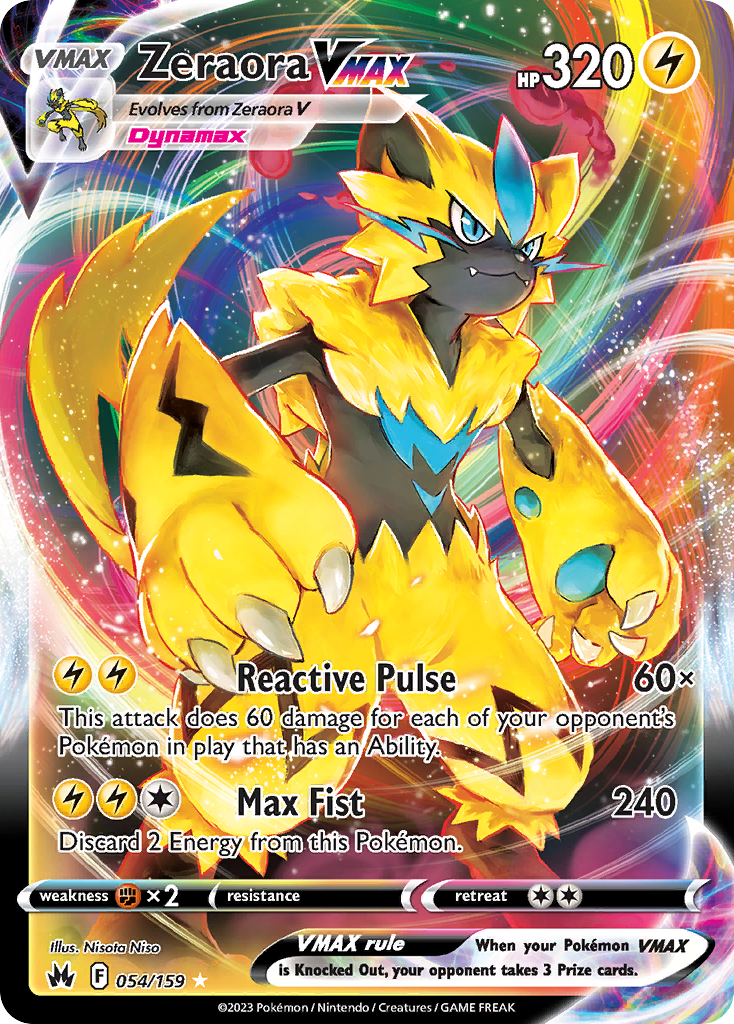 Zeraora VMAX — SWSH: Crown Zenith #054/159