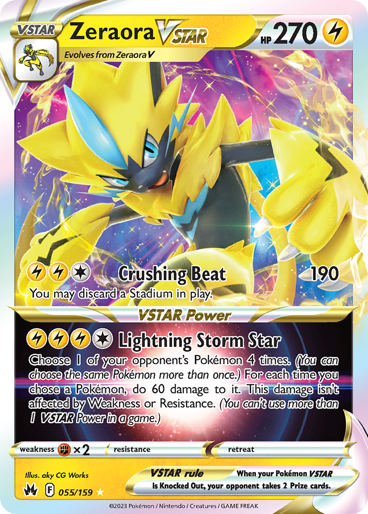Zeraora VSTAR — SWSH: Crown Zenith #055/159