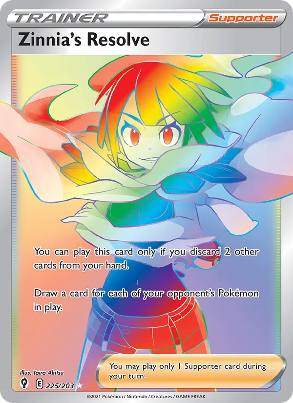 Zinnia's Resolve (Secret) — SWSH07: Evolving Skies #225/203