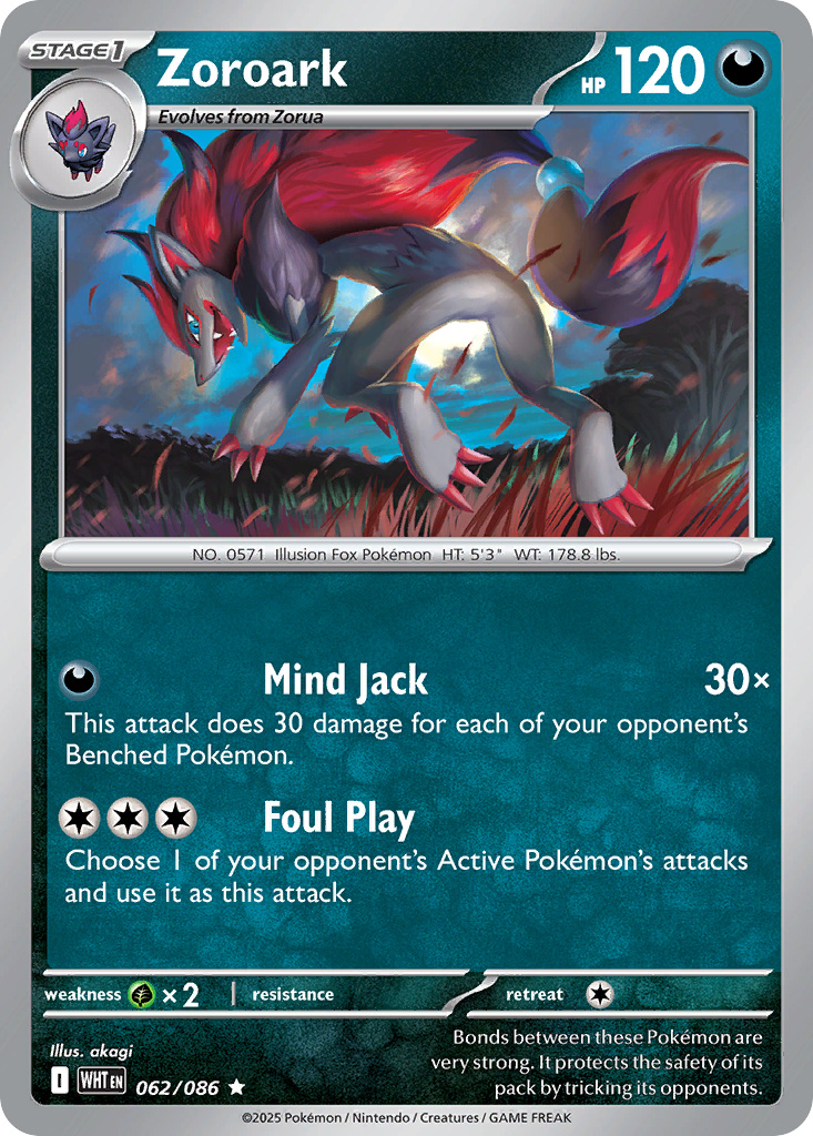 Zoroark — SV: White Flare #062/086