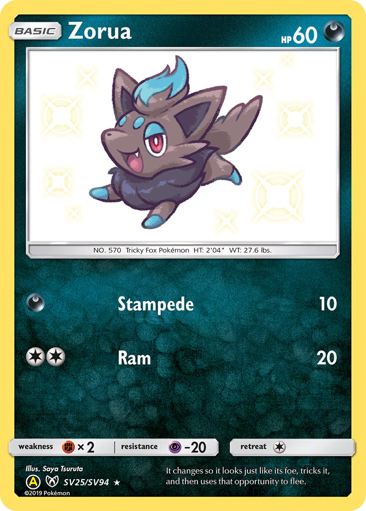 Zorua — Hidden Fates: Shiny Vault #SV25/SV94
