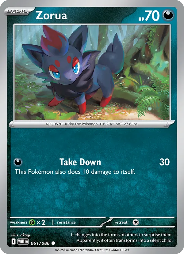 Zorua (Master Ball Pattern) — SV: White Flare #061/086
