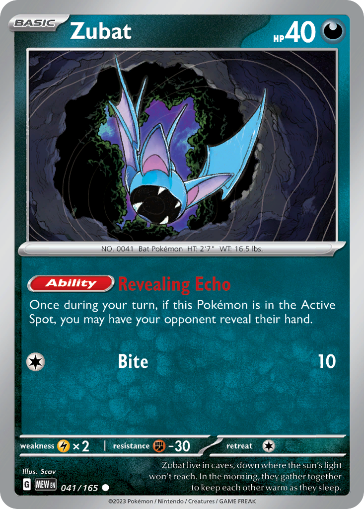 Zubat — SV: Scarlet & Violet 151 #041/165