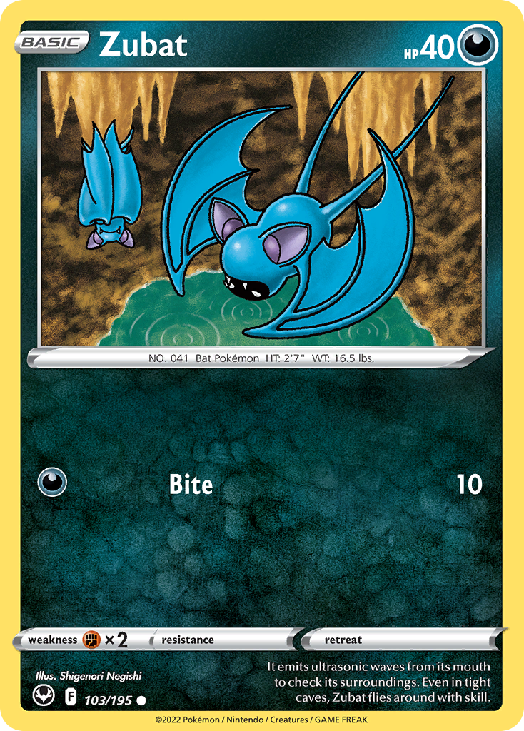 Zubat — SWSH12: Silver Tempest #103/195