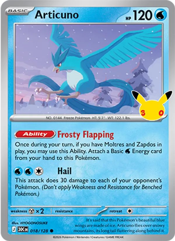 Articuno — ME: 30th Celebration #018/128