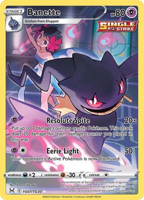 Banette — SWSH11: Lost Origin Trainer Gallery #TG07/TG30
