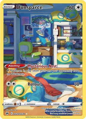 Dunsparce — SWSH: Crown Zenith: Galarian Gallery #GG23/GG70