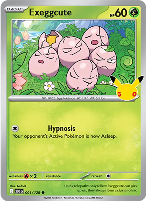 Exeggcute — ME: 30th Celebration #001/128